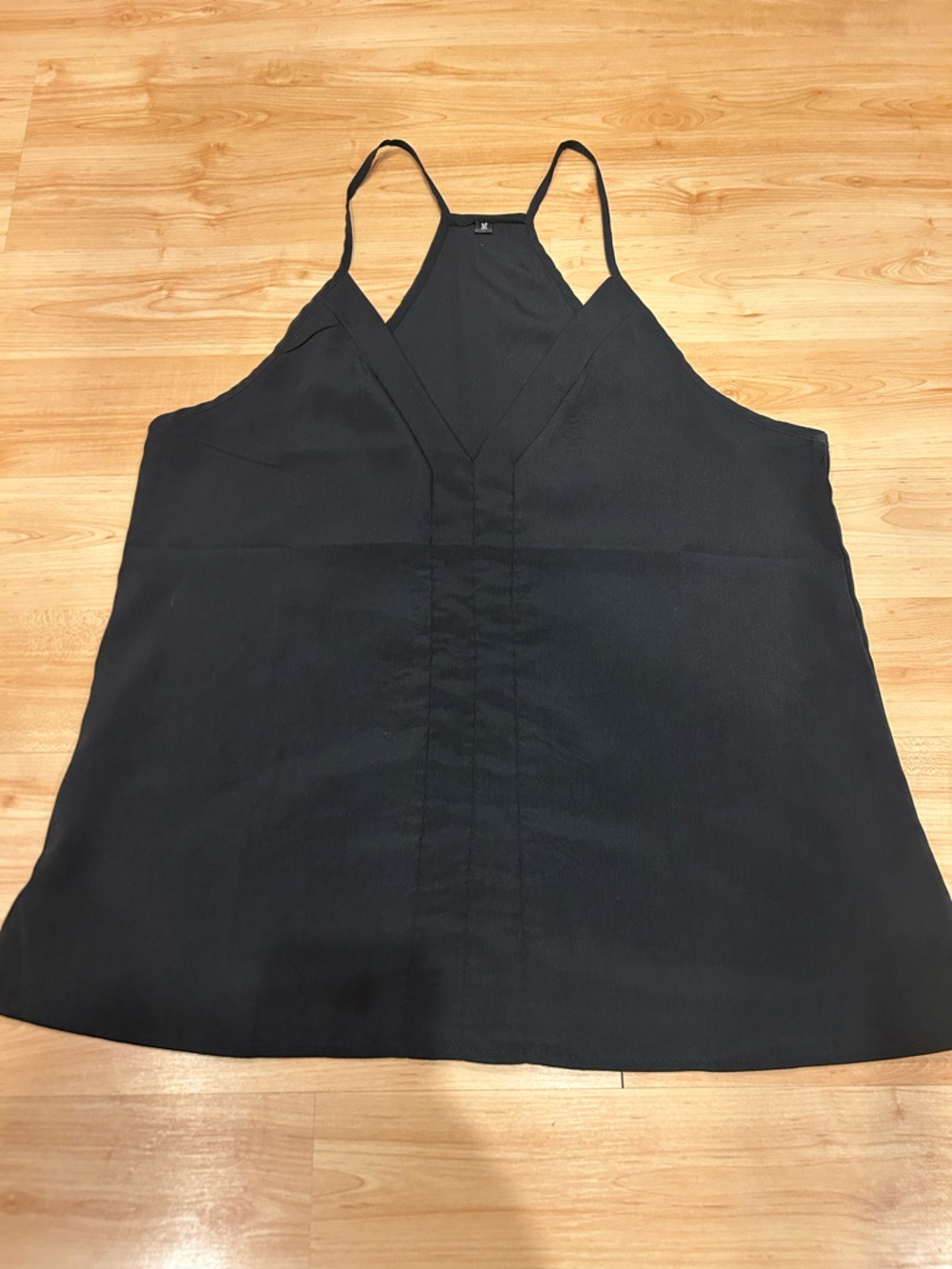 Black V-Neck Sleeveless Top